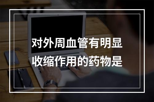 对外周血管有明显收缩作用的药物是