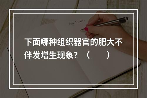 下面哪种组织器官的肥大不伴发增生现象？（　　）