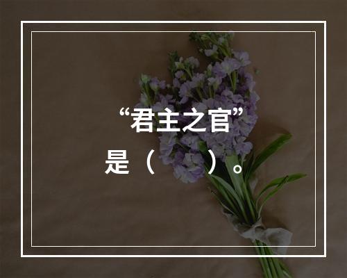 “君主之官”是（　　）。