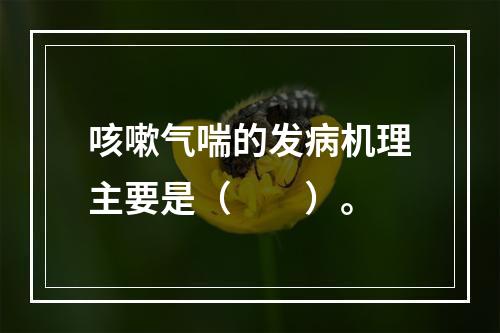 咳嗽气喘的发病机理主要是（　　）。