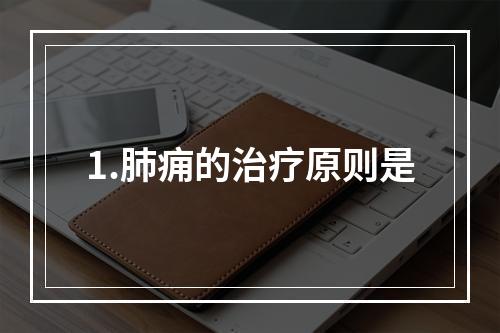 1.肺痈的治疗原则是