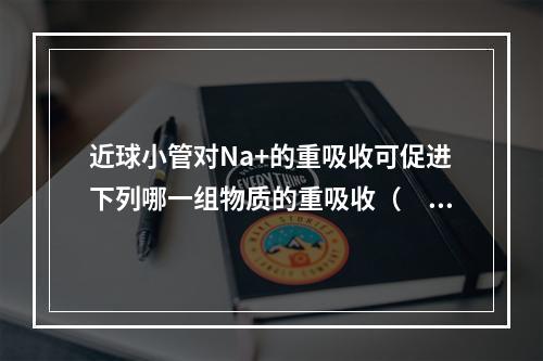 近球小管对Na+的重吸收可促进下列哪一组物质的重吸收（　　