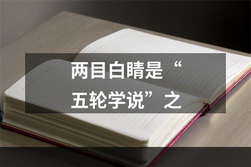 两目白睛是“五轮学说”之