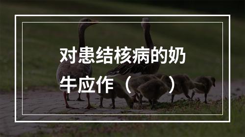 对患结核病的奶牛应作（　　）