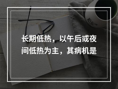 长期低热，以午后或夜间低热为主，其病机是