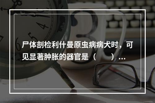 尸体剖检利什曼原虫病病犬时，可见显著肿胀的器官是（　　）。