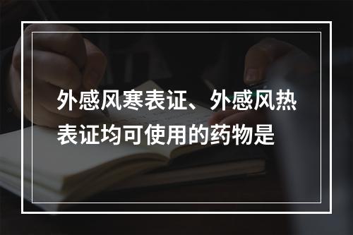 外感风寒表证、外感风热表证均可使用的药物是