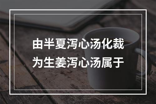 由半夏泻心汤化裁为生姜泻心汤属于