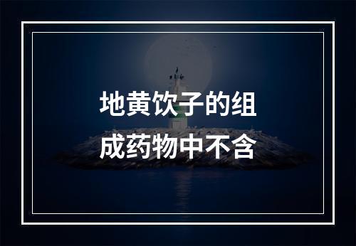 地黄饮子的组成药物中不含