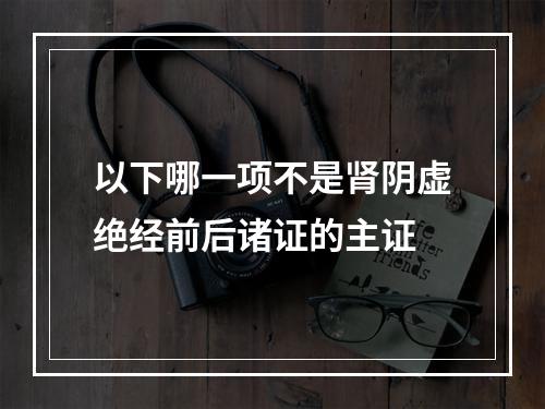 以下哪一项不是肾阴虚绝经前后诸证的主证