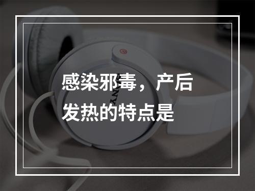 感染邪毒，产后发热的特点是