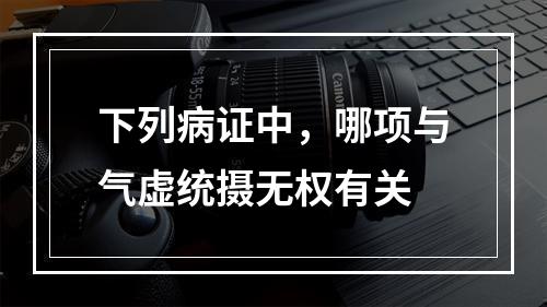 下列病证中，哪项与气虚统摄无权有关