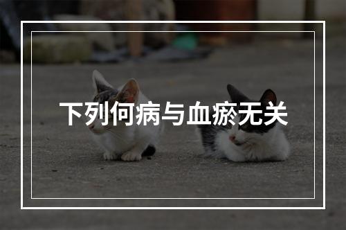 下列何病与血瘀无关