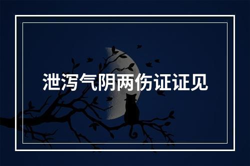 泄泻气阴两伤证证见