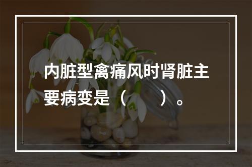 内脏型禽痛风时肾脏主要病变是（　　）。