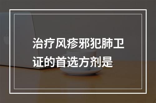 治疗风疹邪犯肺卫证的首选方剂是