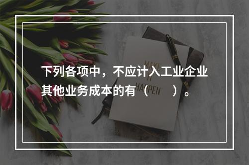 下列各项中，不应计入工业企业其他业务成本的有（　　）。