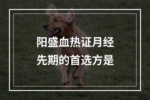 阳盛血热证月经先期的首选方是