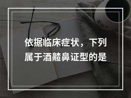 依据临床症状，下列属于酒齄鼻证型的是