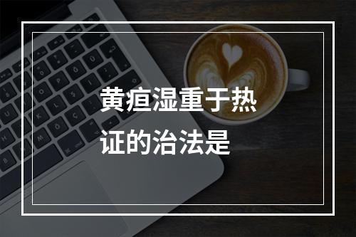 黄疸湿重于热证的治法是