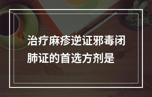 治疗麻疹逆证邪毒闭肺证的首选方剂是