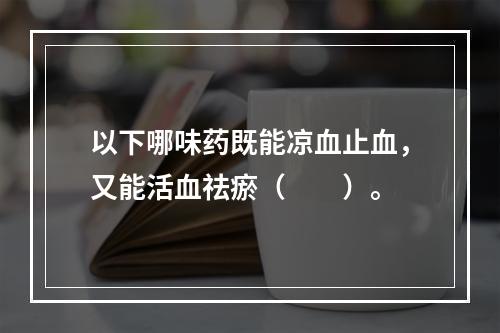 以下哪味药既能凉血止血，又能活血祛瘀（　　）。