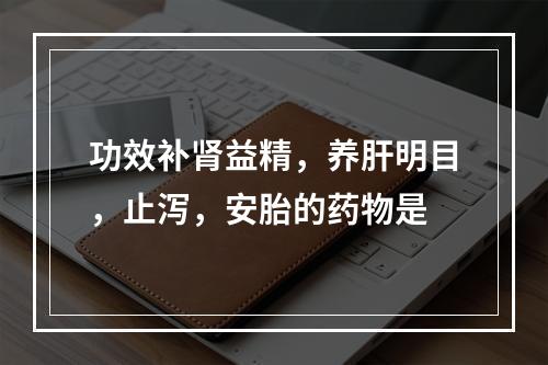 功效补肾益精，养肝明目，止泻，安胎的药物是