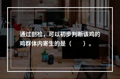 通过剖检，可以初步判断该鸡的鸡群体内寄生的是（　　）。