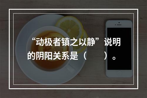 “动极者镇之以静”说明的阴阳关系是（　　）。