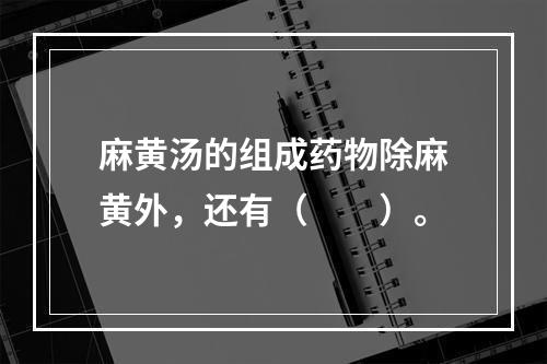 麻黄汤的组成药物除麻黄外，还有（　　）。