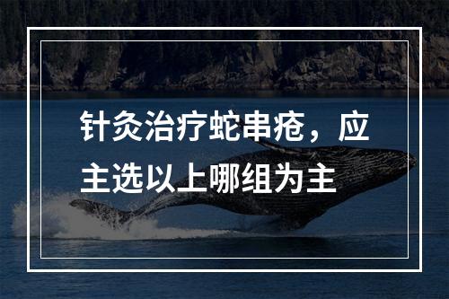 针灸治疗蛇串疮，应主选以上哪组为主