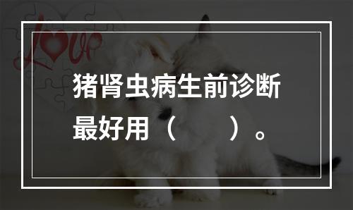 猪肾虫病生前诊断最好用（　　）。