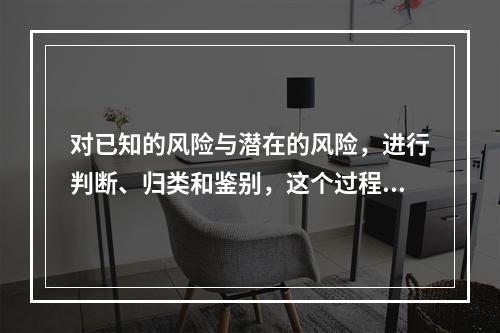 对已知的风险与潜在的风险，进行判断、归类和鉴别，这个过程属于