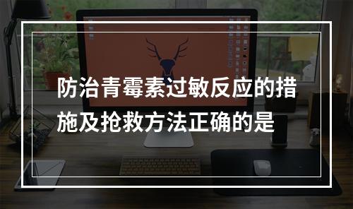 防治青霉素过敏反应的措施及抢救方法正确的是