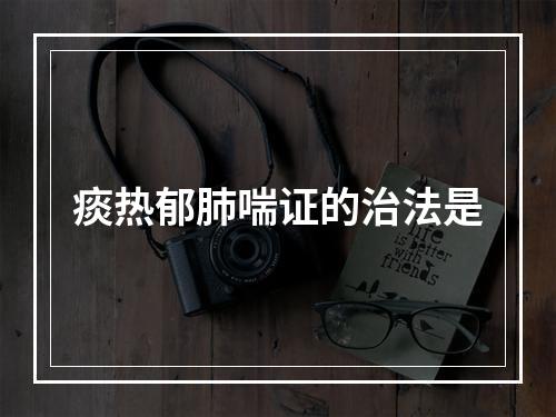 痰热郁肺喘证的治法是