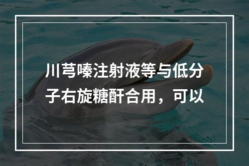 川芎嗪注射液等与低分子右旋糖酐合用，可以