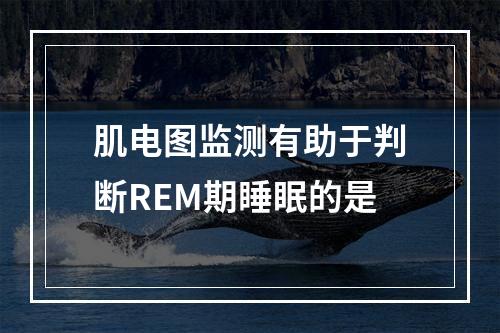 肌电图监测有助于判断REM期睡眠的是