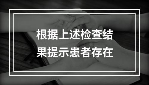 根据上述检查结果提示患者存在