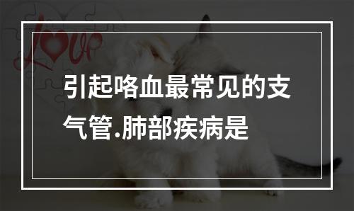 引起咯血最常见的支气管.肺部疾病是