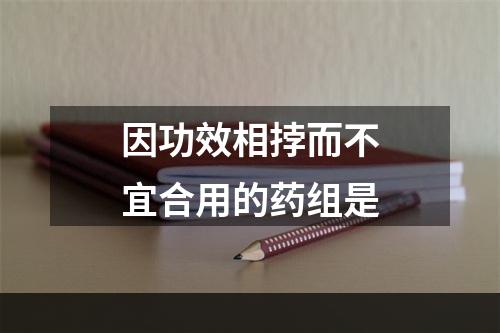 因功效相挬而不宜合用的药组是