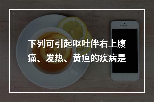 下列可引起呕吐伴右上腹痛、发热、黄疸的疾病是