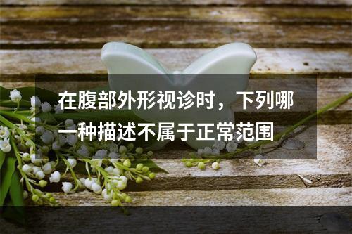 在腹部外形视诊时，下列哪一种描述不属于正常范围