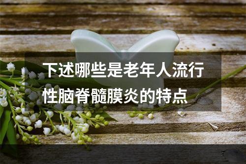 下述哪些是老年人流行性脑脊髓膜炎的特点