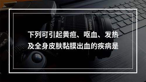 下列可引起黄疸、呕血、发热及全身皮肤黏膜出血的疾病是