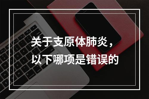 关于支原体肺炎，以下哪项是错误的