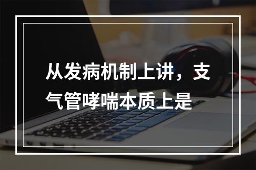 从发病机制上讲，支气管哮喘本质上是