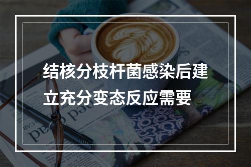 结核分枝杆菌感染后建立充分变态反应需要