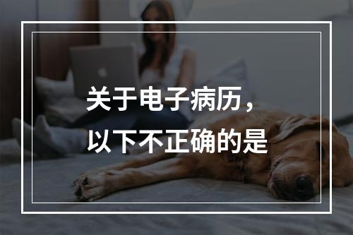 关于电子病历，以下不正确的是