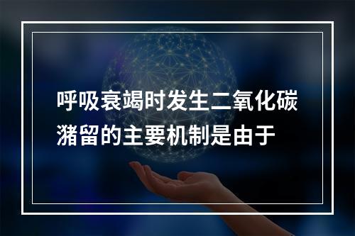 呼吸衰竭时发生二氧化碳潴留的主要机制是由于