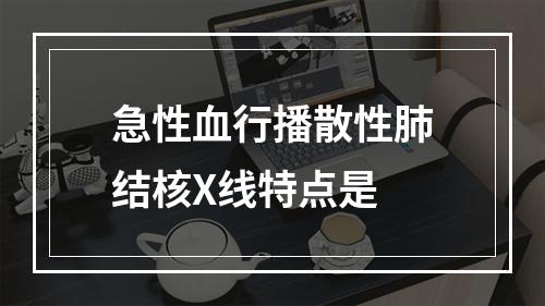 急性血行播散性肺结核X线特点是